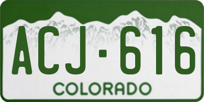 CO license plate ACJ616