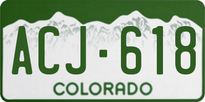 CO license plate ACJ618