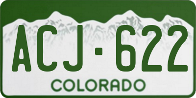 CO license plate ACJ622