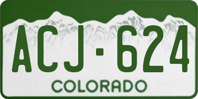CO license plate ACJ624