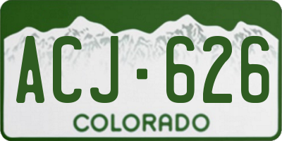 CO license plate ACJ626