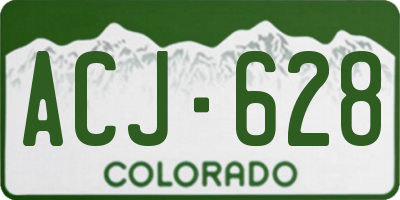 CO license plate ACJ628