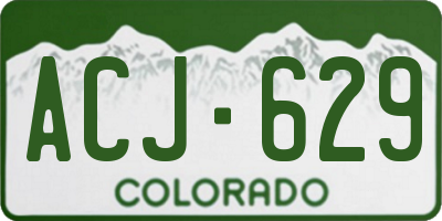 CO license plate ACJ629