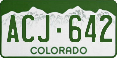 CO license plate ACJ642