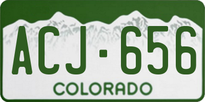 CO license plate ACJ656