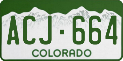 CO license plate ACJ664