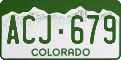 CO license plate ACJ679