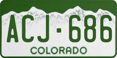 CO license plate ACJ686