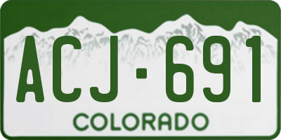 CO license plate ACJ691