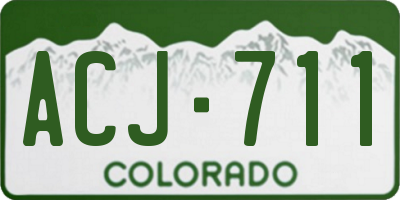 CO license plate ACJ711