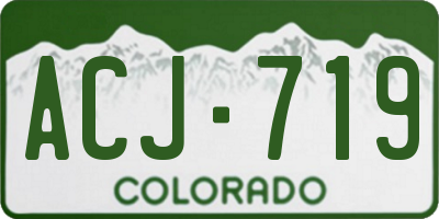 CO license plate ACJ719