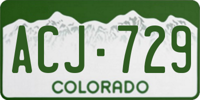 CO license plate ACJ729