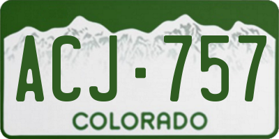CO license plate ACJ757