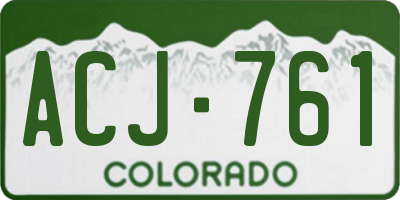 CO license plate ACJ761