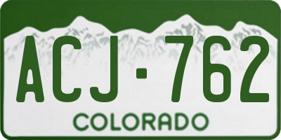 CO license plate ACJ762