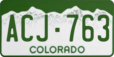 CO license plate ACJ763
