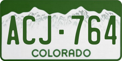 CO license plate ACJ764