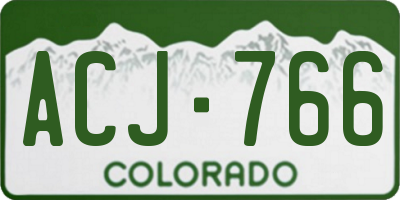 CO license plate ACJ766