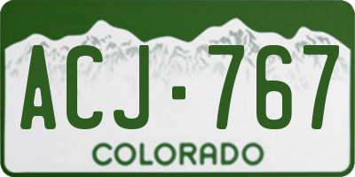 CO license plate ACJ767