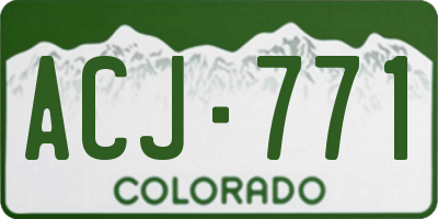 CO license plate ACJ771