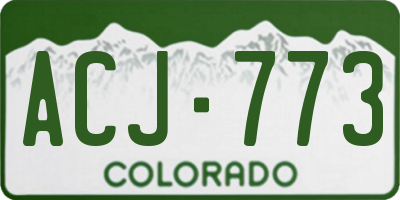 CO license plate ACJ773