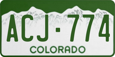 CO license plate ACJ774
