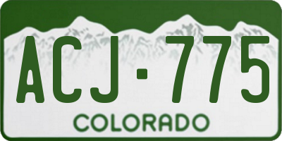 CO license plate ACJ775