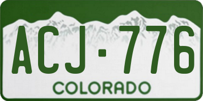 CO license plate ACJ776