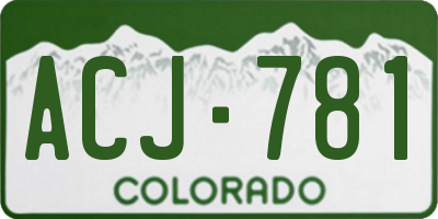 CO license plate ACJ781