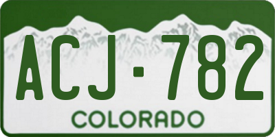 CO license plate ACJ782
