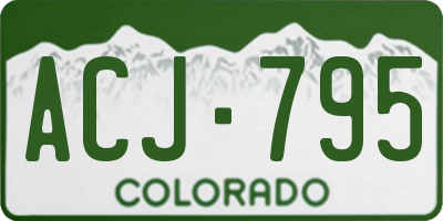 CO license plate ACJ795