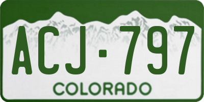 CO license plate ACJ797