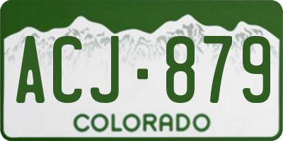CO license plate ACJ879