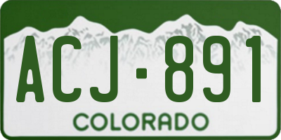 CO license plate ACJ891