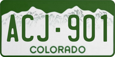 CO license plate ACJ901
