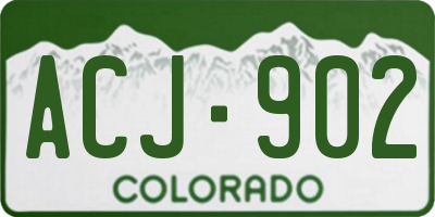 CO license plate ACJ902