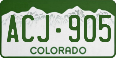 CO license plate ACJ905