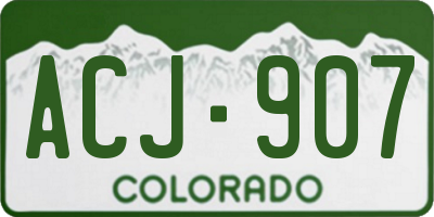 CO license plate ACJ907