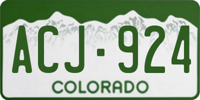 CO license plate ACJ924