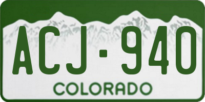 CO license plate ACJ940