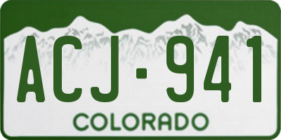 CO license plate ACJ941