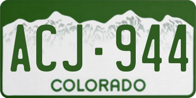 CO license plate ACJ944