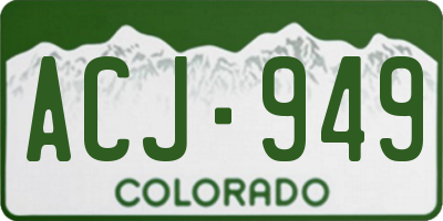 CO license plate ACJ949