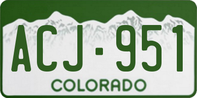 CO license plate ACJ951