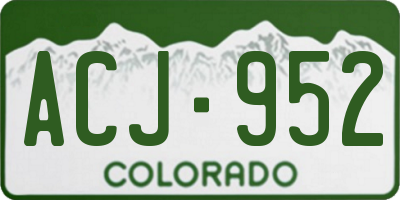 CO license plate ACJ952