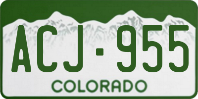 CO license plate ACJ955