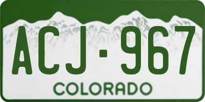 CO license plate ACJ967