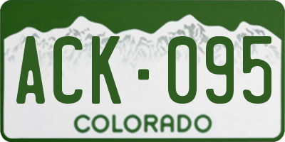 CO license plate ACK095