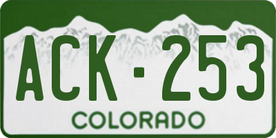 CO license plate ACK253
