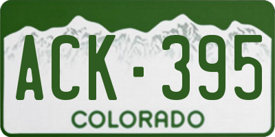 CO license plate ACK395